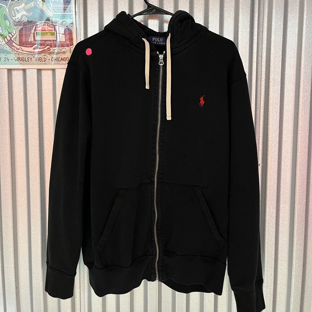 Black Polo Zip-Up
